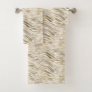 Conjunto De Toalhas Impressão bonito de Zebra Branca