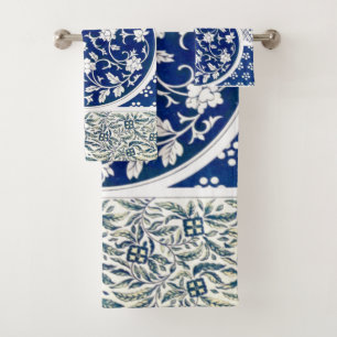 Conjunto De Toalhas Impressão Clássico de Ornamento Floral
