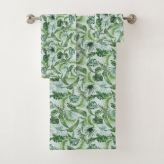 Conjunto De Toalhas Impressão de Animal Tropical & Série de Folhagem D