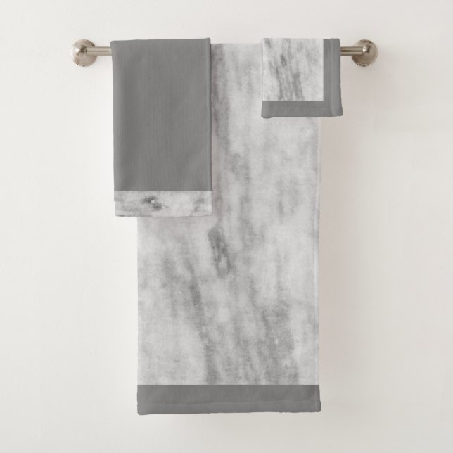 Conjunto De Toalhas Impressão de mármore cinzento à moda (Insitu)