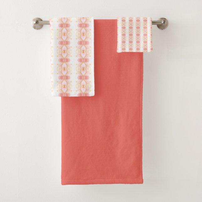 Conjunto De Toalhas Impressão de Na moda de Coral Rosa bonito (Insitu)