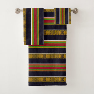 Conjunto De Toalhas Impressão de padrão afrocêntrico