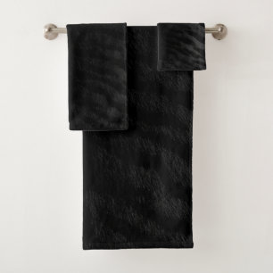 Conjunto De Toalhas Impressão de Pele de Tigre Preto Novo