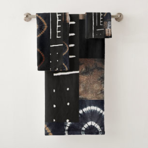 Conjunto De Toalhas Impressão do padrão digital tribal da selva afri