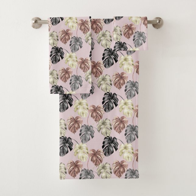 Conjunto De Toalhas Impressão em animais tropicais &verde série Design (Insitu)