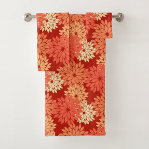 Conjunto De Toalhas Impressão floral moderno do quimono, tanjerina