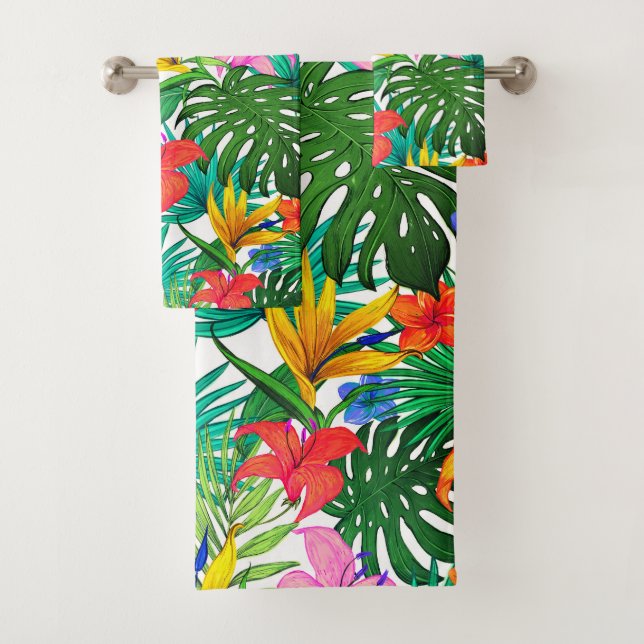 Conjunto De Toalhas Impressão Havaiana (Insitu)