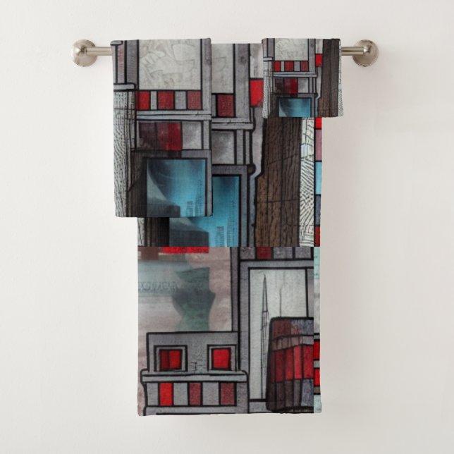 Conjunto De Toalhas Impressões Arquitetônicas (Insitu)