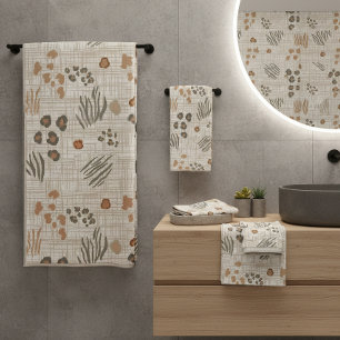 Conjunto De Toalhas Impressões de Animais Boho Safari Tecidos ID1274