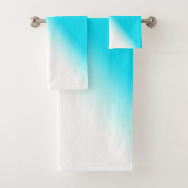 Conjunto De Toalhas Inclinação azul de néon moderno simples do (Insitu)