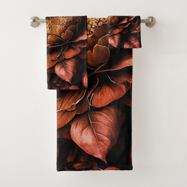 Conjunto De Toalhas Incrível Acento de ferrugem de Convênio Flores de  (Insitu)