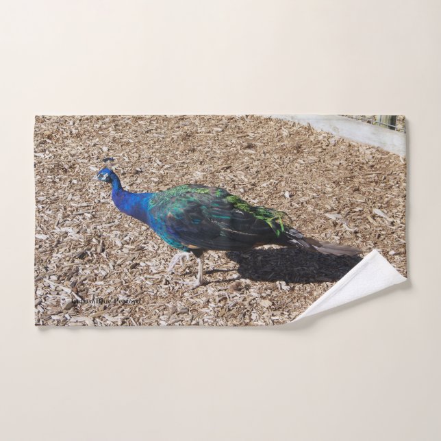 Conjunto De Toalhas Indian Blue Peafowl towel set (Toalha de mão)