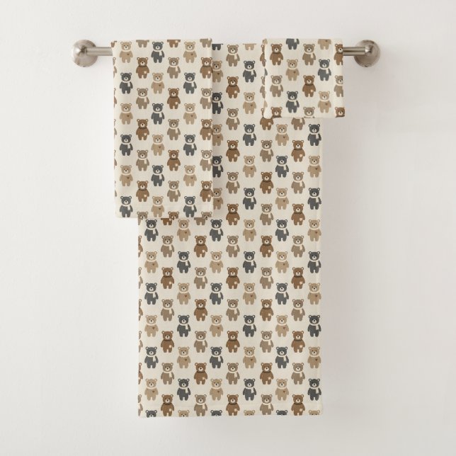 Conjunto de Toalhas Infantis com Urso Terroso (Insitu)