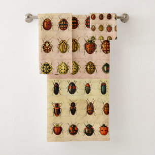 Conjunto De Toalhas Inseto do Inseto Ladybug Ladybird Beetle