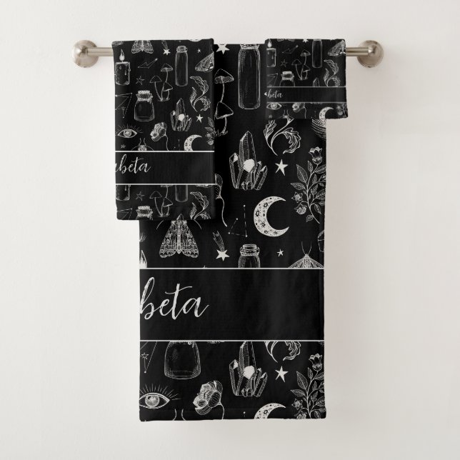 Conjunto De Toalhas Insetos e coisas mágicas B/W (Insitu)