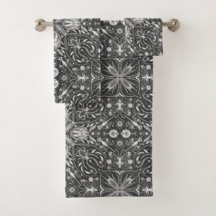 Conjunto De Toalhas Insetos, esbranquiçado a preto