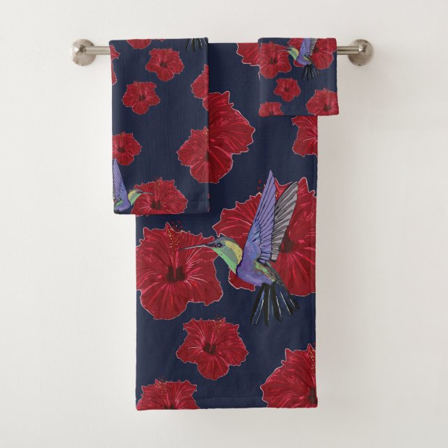 Conjunto De Toalhas inspiração de beija-flores (Insitu)