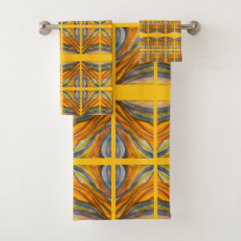 Conjunto De Toalhas Inspirações do deserto amarelo do ouro