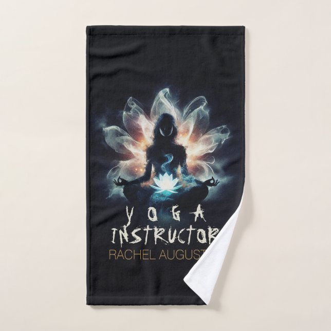 Conjunto De Toalhas Instrutor de Yoga Pose de Meditação Névoa Radiante (Toalha de mão)
