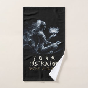 Conjunto De Toalhas Ioga Instrutor Lotus Meditação Pose Brilhante