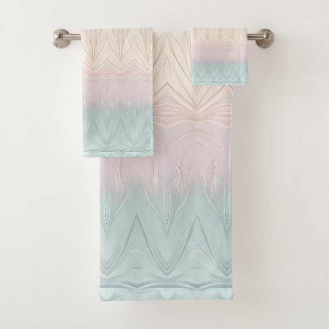 Conjunto de Toalhas Iridescentes Moderno Abstrato (Insitu)