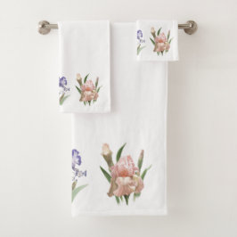 Conjunto De Toalhas Iris Flower Garden