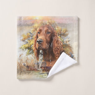 Conjunto De Toalhas Irish Setter Hunting Pheasant ,Art