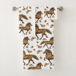 Conjunto De Toalhas Islandês e Flores na década de 1930