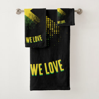 CONJUNTO DE TOALHAS JAMAICA NÓS AMAMOS