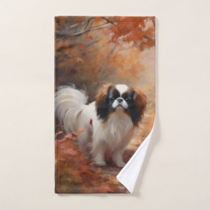 Conjunto De Toalhas Japanese Chin no Outono Folhas Caem Inspiram