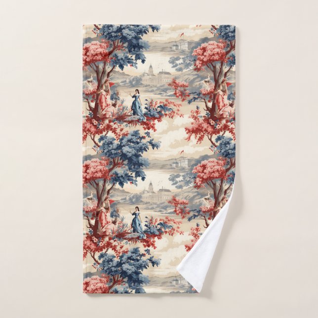 Conjunto De Toalhas Jardim Americano Toile  (Toalha de mão)