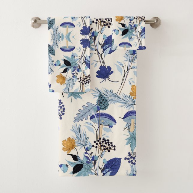Conjunto De Toalhas Jardim azul do outono da máscara (Insitu)