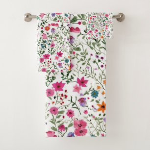 Conjunto De Toalhas Jardim de flor selvagem