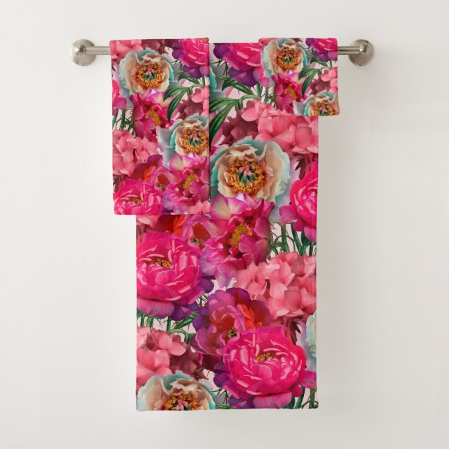 Conjunto De Toalhas Jardim de flores românticas (Insitu)