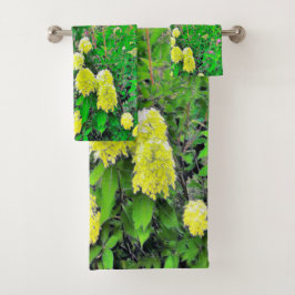 Conjunto De Toalhas Jardim de Hydrangea do Chartreuse Green Limelight