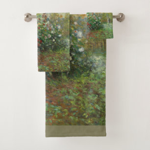 Conjunto De Toalhas Jardim do Artista Monet em Argenteuil Pintura