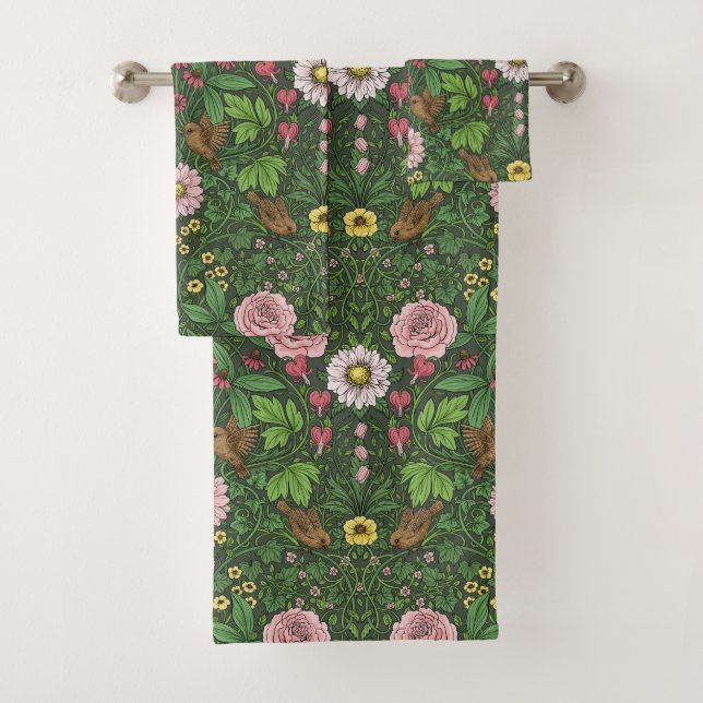 Conjunto De Toalhas Jardim selvagem em verde (Insitu)