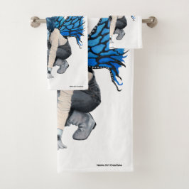 Conjunto De Toalhas Jardineiro de Fada Escura Jardinagem Fantasia Bath