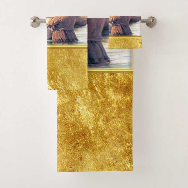 Conjunto De Toalhas Jesus Cristo Batismo imagem um (Insitu)