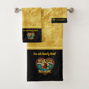 Conjunto De Toalhas Jesus Cristo Surfs Onda Trazendo Esperança Eterna