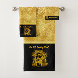 Conjunto De Toalhas Jesus Dourado Design para o Hotel Seaside