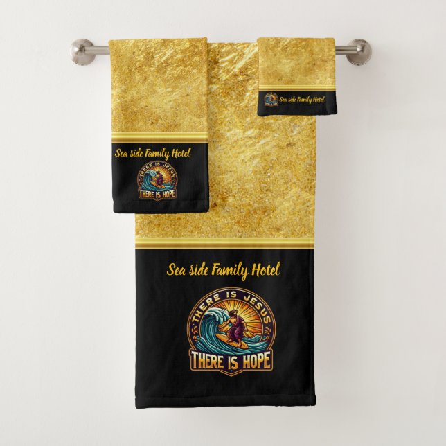 Conjunto De Toalhas Jesus Surfar inspira fé e diversão (B) (Insitu)