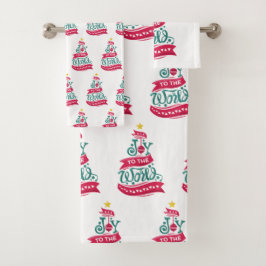 Conjunto De Toalhas Joy para a tipografia das citações de Natal do Mun