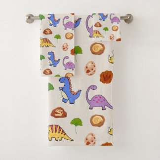 Conjunto De Toalhas Jurassic Joy Dinosaurs Bath Towel Set