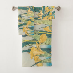 Conjunto De Toalhas Katsushika Hokusai - Gafanhoto e Iris