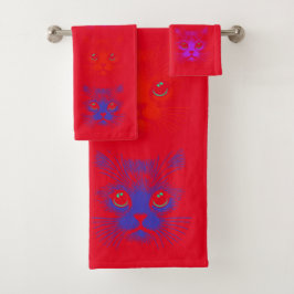 Conjunto De Toalhas Katzen Themen