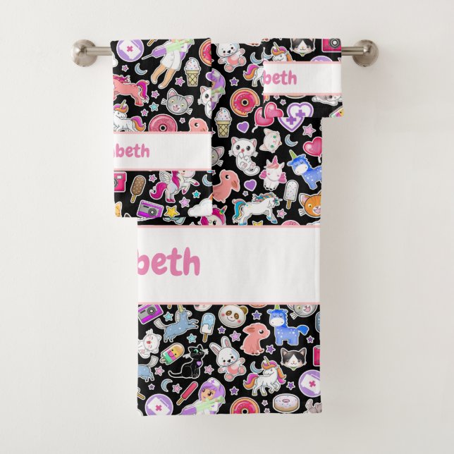 Conjunto De Toalhas Kawaii (Insitu)