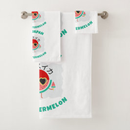 Conjunto De Toalhas Kawaii WATERMELON AMA Fruta de Verão em JAPÃO