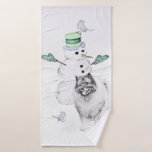 Conjunto De Toalhas Keeshond Christmas Snowman Pinting Art<br><div class="desc">Retrato original de Cachorro Snowman de Natal Keeshond. Especializamo-nos em arte original engraçada e engraçada. Comprar isto para si próprio ou como um presente excelente para os teus amigos de Keeshond. Seja criativo - clique em PERSONALIZAR para adicionar/remover/alterar texto, redimensionar a imagem, alterar as cores ou qualquer outra coisa que...</div>