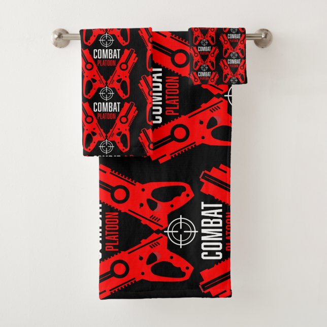 Conjunto De Toalhas Kids Toy Gun Batalha Natal (Insitu)